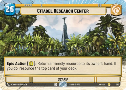 Citadel Research Center - Scarif (HYPERSPACE) single card from Star Wars Unlimited