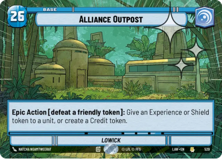 Alliance Outpost - Lowick (HYPERSPACE FOIL) single card from Star Wars Unlimited