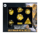 Dungeons & Dragons Dragon Scale Metal Dice Set: Gold