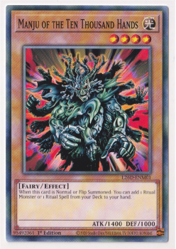 Manju of the Ten Thousand Hands (Common) single card from Yu-Gi-Oh!