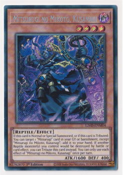 Mitsurugi no Mikoto, Kusanagi (Secret Rare) single card from Yu-Gi-Oh!