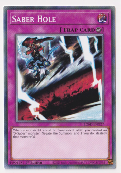 Saber Hole (Common) single card from Yu-Gi-Oh!