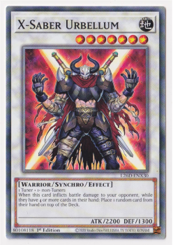 X-Saber Urbellum (Common) single card from Yu-Gi-Oh!