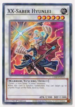 XX-Saber Hyunlei (Common) single card from Yu-Gi-Oh!