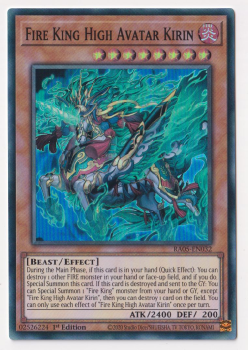 Fire King High Avatar Kirin (Super Rare) single card from Yu-Gi-Oh!