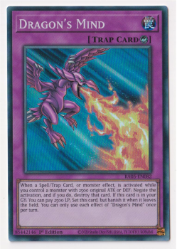 Dragon's Mind (Super Rare) single card from Yu-Gi-Oh!