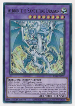 Albion the Sanctifire Dragon (Super Rare) single card from Yu-Gi-Oh!