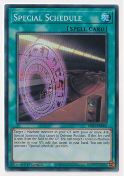 Special Schedule (Super Rare) single card from Yu-Gi-Oh!