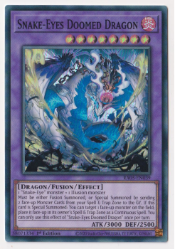 Snake-Eyes Doomed Dragon (Super Rare) single card from Yu-Gi-Oh!