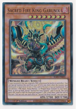 Sacred Fire King Garunix (Ultra Rare) single card from Yu-Gi-Oh!