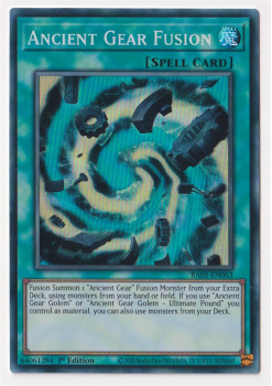 Ancient Gear Fusion (Super Rare) single card from Yu-Gi-Oh!