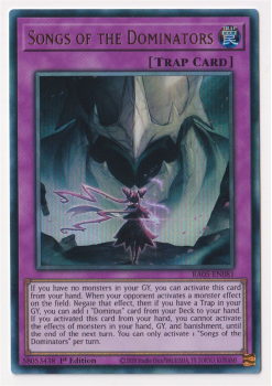 Songs of the Dominators (Ultra Rare) single card from Yu-Gi-Oh!