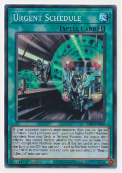 Urgent Schedule (Super Rare) single card from Yu-Gi-Oh!