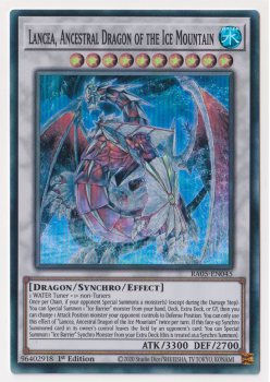 Lancea, Ancestral Dragon of the Ice Mountain (Super Rare) single card from Yu-Gi-Oh!