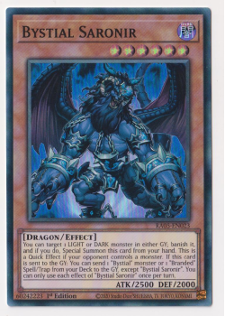 Bystial Saronir (Super Rare) single card from Yu-Gi-Oh!