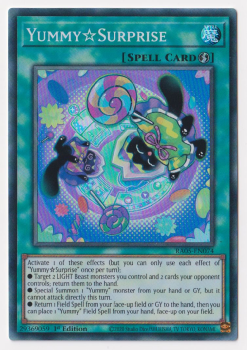 YummySurprise (Super Rare) single card from Yu-Gi-Oh!