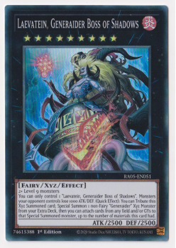 Laevatein, Generaider Boss of Shadows (Super Rare) single card from Yu-Gi-Oh!