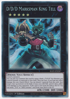 D/D/D Marksman King Tell (Collector's Rare) single card from Yu-Gi-Oh!