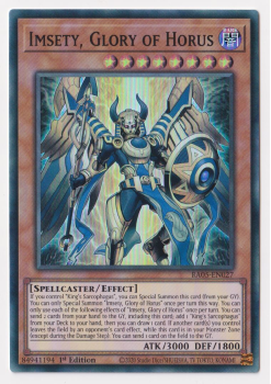 Imsety, Glory of Horus (Super Rare) single card from Yu-Gi-Oh!