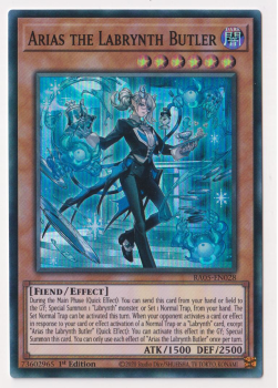 Arias the Labrynth Butler (Super Rare) single card from Yu-Gi-Oh!