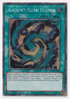 Ancient Gear Fusion (Platinum Secret Rare) single card from Yu-Gi-Oh!