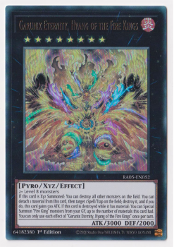 Garunix Eternity, Hyang of the Fire Kings (Ultra Rare) single card from Yu-Gi-Oh!