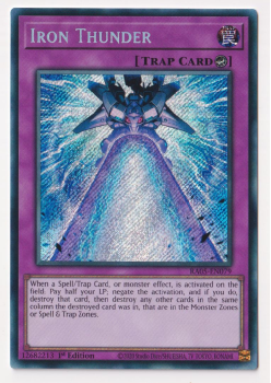 Iron Thunder (Secret Rare) single card from Yu-Gi-Oh!