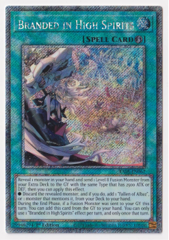 Branded in High Spirits (Platinum Secret Rare) single card from Yu-Gi-Oh!
