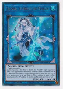 Yuki-Onna, the Absolute Zero Mayakashi (Ultra Rare) single card from Yu-Gi-Oh!