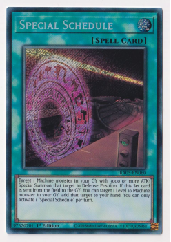 Special Schedule (Secret Rare) single card from Yu-Gi-Oh!