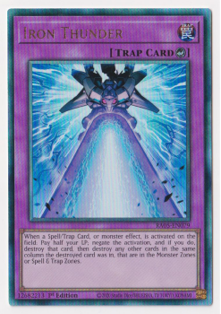 Iron Thunder (Ultimate Rare) single card from Yu-Gi-Oh!