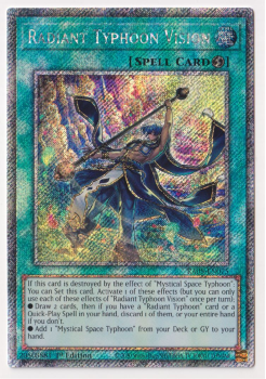 Radiant Typhoon Vision (Platinum Secret Rare) single card from Yu-Gi-Oh!