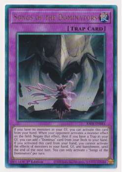 Songs of the Dominators (Ultimate Rare) single card from Yu-Gi-Oh!