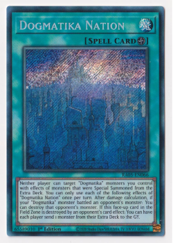 Dogmatika Nation (Secret Rare) single card from Yu-Gi-Oh!