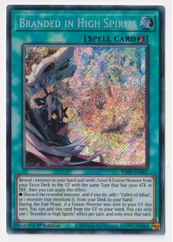 Branded in High Spirits (Secret Rare) single card from Yu-Gi-Oh!