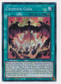 Crimson Gaia (Secret Rare) single card from Yu-Gi-Oh!