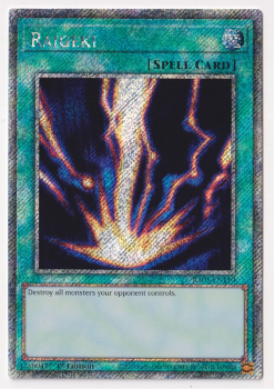Raigeki (Platinum Secret Rare) single card from Yu-Gi-Oh!