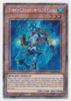 Super Quantum Blue Layer (Platinum Secret Rare) single card from Yu-Gi-Oh!