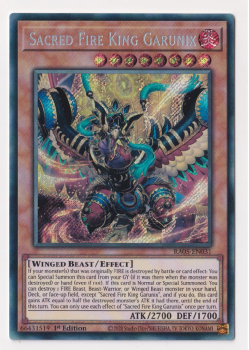 Sacred Fire King Garunix (Secret Rare) single card from Yu-Gi-Oh!