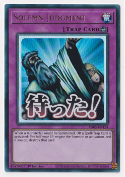 Solemn Judgment (Ultra Rare) single card from Yu-Gi-Oh!