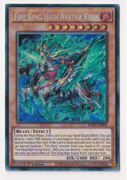 Fire King High Avatar Kirin (Secret Rare) single card from Yu-Gi-Oh!