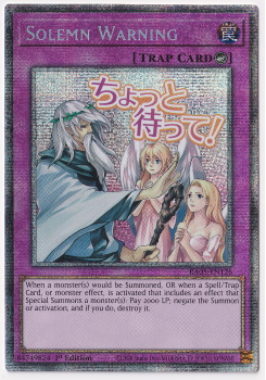 Solemn Warning (Starlight Rare) single card from Yu-Gi-Oh!