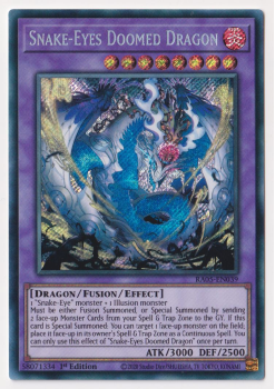 Snake-Eyes Doomed Dragon (Secret Rare) single card from Yu-Gi-Oh!