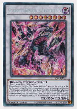 Scarred Dragon Archfiend (Secret Rare) single card from Yu-Gi-Oh!