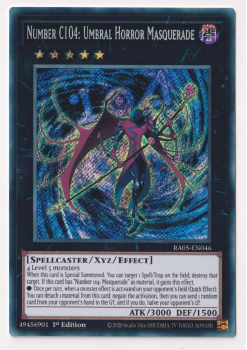 Number C104: Umbral Horror Masquerade (Secret Rare) single card from Yu-Gi-Oh!