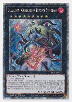 Laevatein, Generaider Boss of Shadows (Platinum Secret Rare) single card from Yu-Gi-Oh!