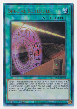 Special Schedule (Ultimate Rare) single card from Yu-Gi-Oh!