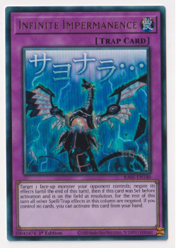 Infinite Impermanence (Ultra Rare) single card from Yu-Gi-Oh!