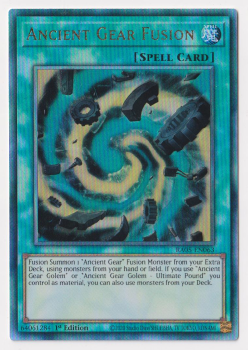 Ancient Gear Fusion (Ultimate Rare) single card from Yu-Gi-Oh!