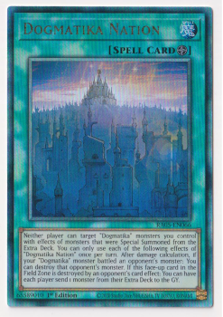 Dogmatika Nation (Ultimate Rare) single card from Yu-Gi-Oh!